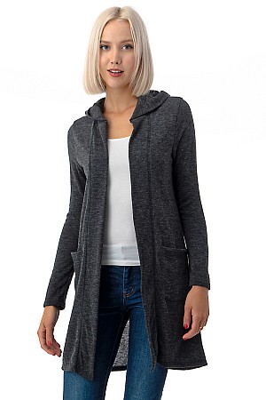 Long Sleeve Hoodie Cardigan Wi ...